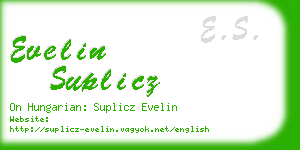 evelin suplicz business card